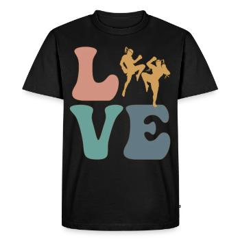 Muay Thaï Boxe Arts Martiaux - T-shirt Premium bio Homme - noir - Devant - Nico (187cm)
