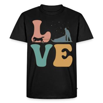 Mushing Sled Dog Sled Dog Handler - Men's Premium Organic T-Shirt - black - Front - Nico (187cm)