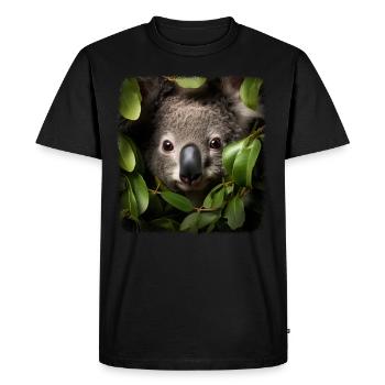 Koalas realistic Koala - Men's Premium Organic T-Shirt - black - Front - Nico (187cm)