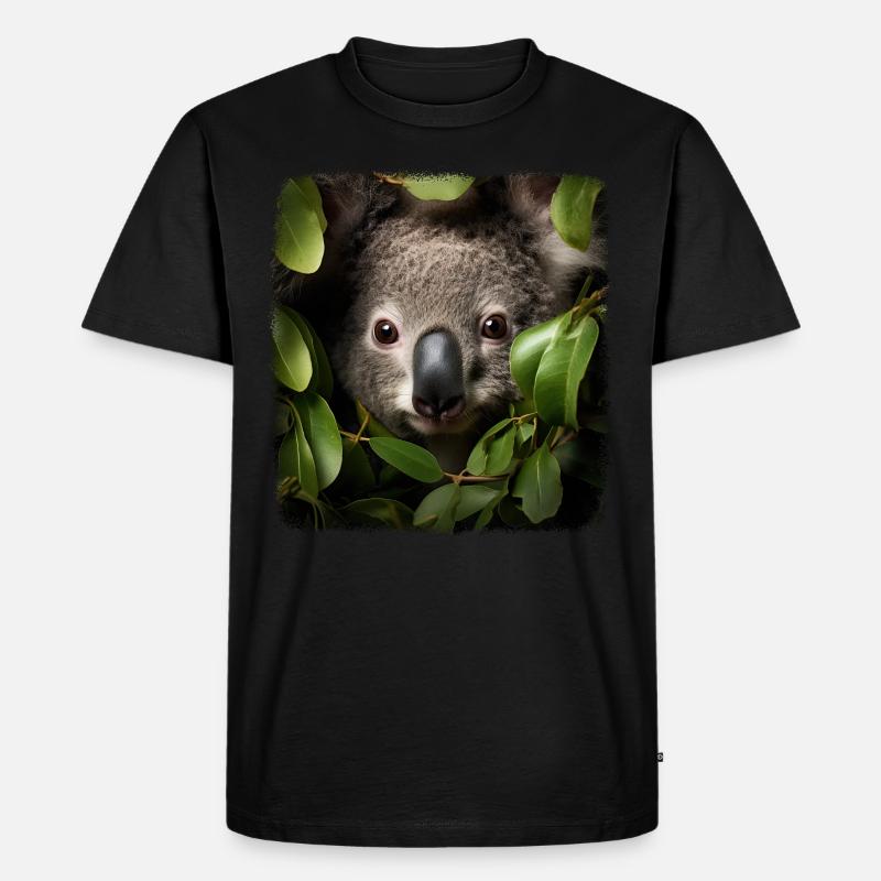 Koalas realistic Koala - Männer Premium Bio T-Shirt - Schwarz