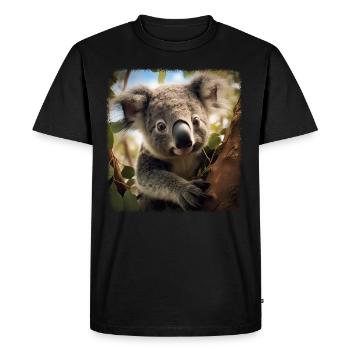 Koalas Koala réaliste - T-shirt Premium bio Homme - noir - Devant - Nico (187cm)