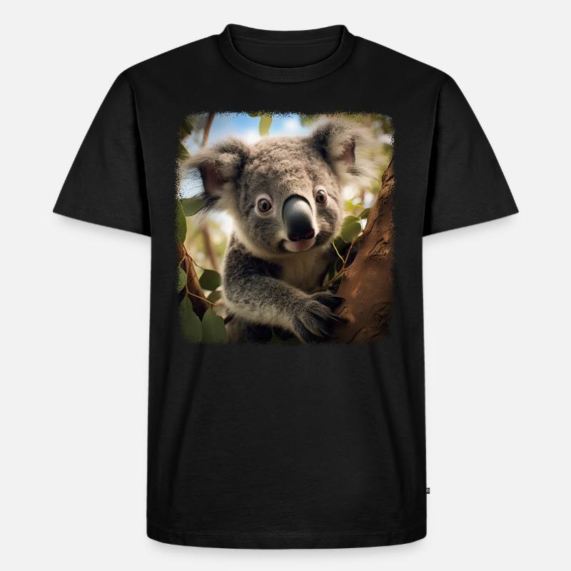 Koalas realistic Koala - Männer Premium Bio T-Shirt - Schwarz