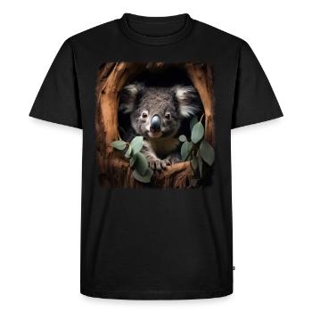 Koalas realistic Koala - Men's Premium Organic T-Shirt - black - Front - Nico (187cm)