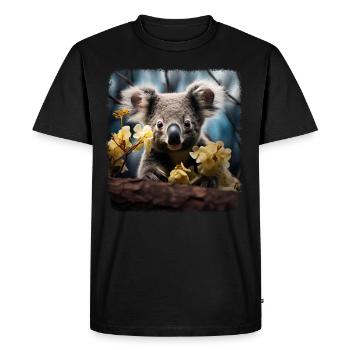 Koalas realistic Koala - Men's Premium Organic T-Shirt - black - Front - Nico (187cm)
