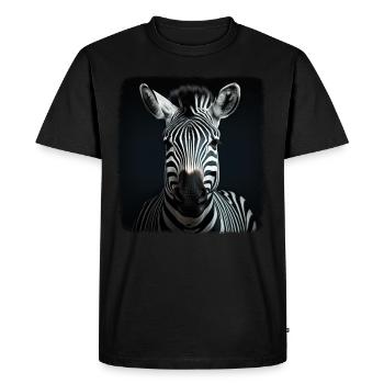 Zebras realistic Zebra - Men's Premium Organic T-Shirt - black - Front - Nico (187cm)