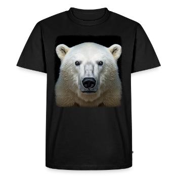 Ours polaire Ours polaire réaliste - T-shirt Premium bio Homme - noir - Devant - Nico (187cm)