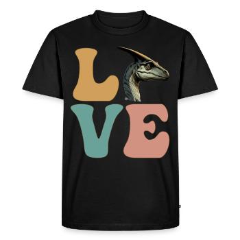 Dinosaures Parasaurolophus - T-shirt Premium bio Homme - noir - Devant - Nico (187cm)