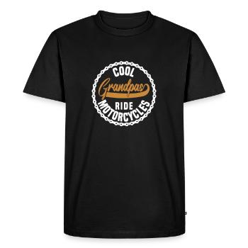Cool Grandpas Conduisant Moto - T-shirt Premium bio Homme - noir - Devant - Nico (187cm)