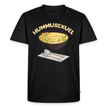 Falafel Hummusexuel Sans Gluten Juif - T-shirt Premium bio Homme - noir - Devant - Nico (187cm)