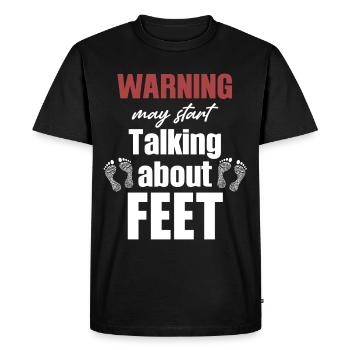 L’avertissement peut commencer à parler des pieds - T-shirt Premium bio Homme - noir - Devant - Nico (187cm)