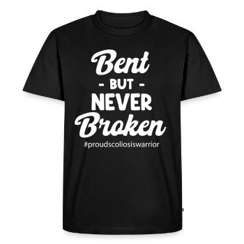 Curved, but never broken - Men's Premium Organic T-Shirt - black - Front - Nico (187cm)