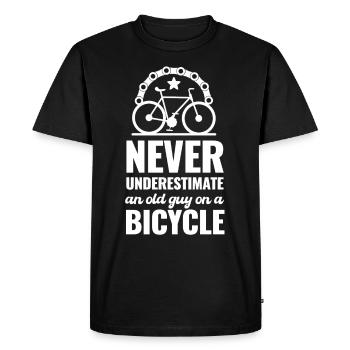 Never underestimate an old gut on a - Men's Premium Organic T-Shirt - black - Front - Nico (187cm)