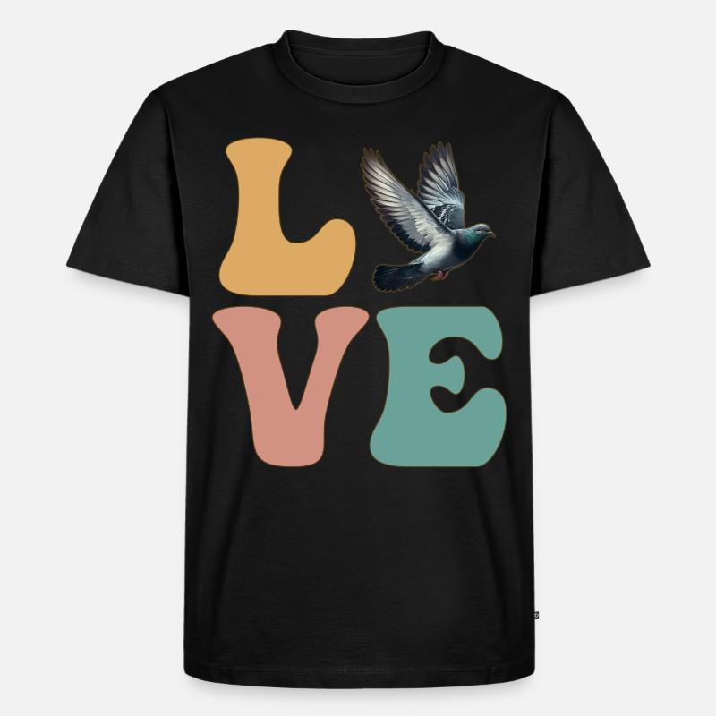 Taubenvogel - Männer Premium Bio T-Shirt - Schwarz
