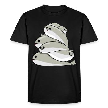 Sacabambaspis tas de poissons Meme - T-shirt Premium bio Homme - noir - Devant - Nico (187cm)