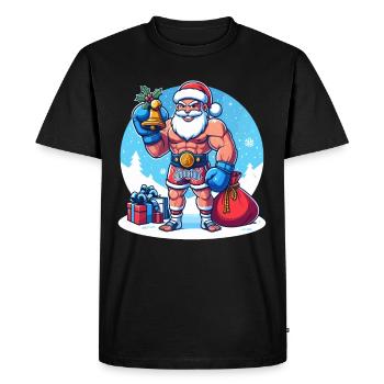 Muay Thai Noël - T-shirt Premium bio Homme - noir - Devant - Nico (187cm)