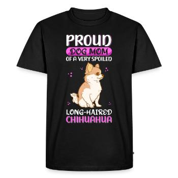 Long Haired Chihuahua Mom Dog Owner Gift - Men's Premium Organic T-Shirt - black - Front - Nico (187cm)