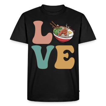Ramen Japanese Noodles Instant Lunch - Men's Premium Organic T-Shirt - black - Front - Nico (187cm)