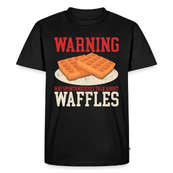 Gaufres Gaufres Lover Gaufre Cadeau - T-shirt Premium bio Homme - noir - Devant - Nico (187cm)