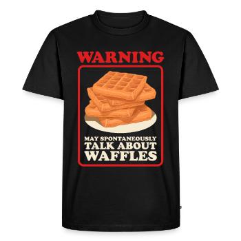 Gaufre Gaufre Lover Gaufres Cadeau - T-shirt Premium bio Homme - noir - Devant - Nico (187cm)