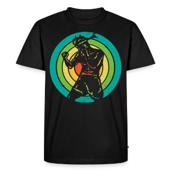 Muay Thaï - T-shirt Premium bio Homme - noir - Devant - Nico (187cm)