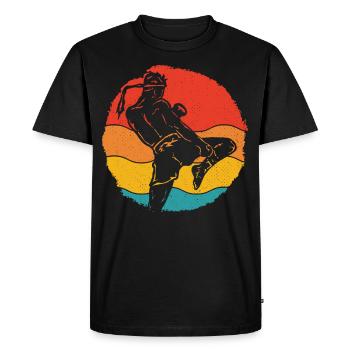 Muay Thaï - T-shirt Premium bio Homme - noir - Devant - Nico (187cm)