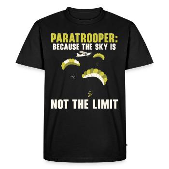 Paratroopers Skydiving Skydiving - Men's Premium Organic T-Shirt - black - Front - Nico (187cm)