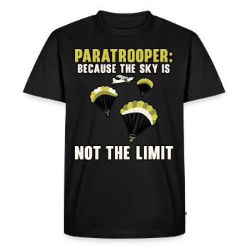 Paratroopers Skydiving Skydiving - Men's Premium Organic T-Shirt - black - Front - Nico (187cm)
