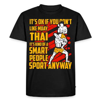 Citation amusante de Muay Thai - T-shirt Premium bio Homme - noir - Devant - Nico (187cm)