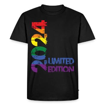Édition limitée 2024 - T-shirt Premium bio Homme - noir - Devant - Nico (187cm)
