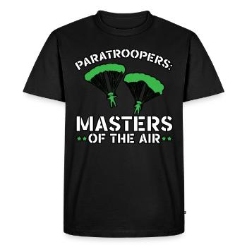 Paratroopers Skydiving Skydiving - Men's Premium Organic T-Shirt - black - Front - Nico (187cm)