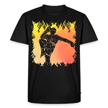Muay Thaï - T-shirt Premium bio Homme - noir - Devant - Nico (187cm)