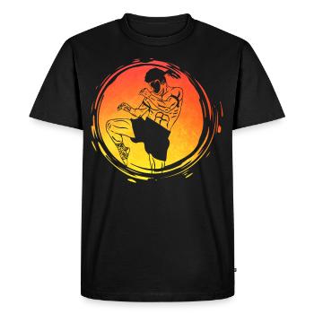 Muay Thaï - T-shirt Premium bio Homme - noir - Devant - Nico (187cm)