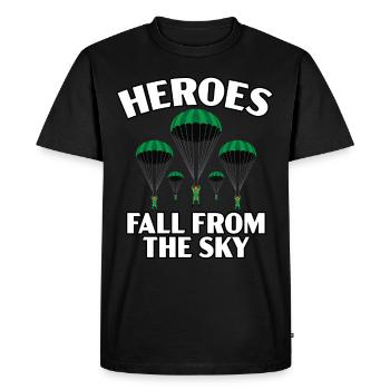 Paratroopers Skydiving Skydiving - Men's Premium Organic T-Shirt - black - Front - Nico (187cm)