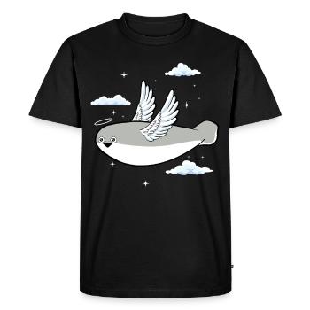 Sacabambaspis Fish Meme Angel - Men's Premium Organic T-Shirt - black - Front - Nico (187cm)
