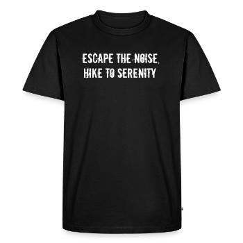 Randonnée - Échapper au bruit, randonner vers la sérénité - T-shirt Premium bio Homme - noir - Devant - Nico (187cm)