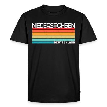 Basse-Saxe Basse-Saxe Basse-Saxe - T-shirt Premium bio Homme - noir - Devant - Nico (187cm)