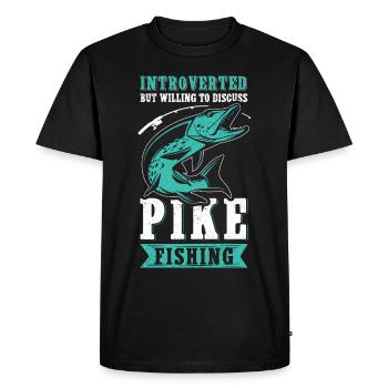 Pike Fishing Pike Fishing Angler Fishing Gift - Men's Premium Organic T-Shirt - black - Front - Nico (187cm)