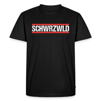 Schwarzwald - Männer Premium Bio T-Shirt - Schwarz - Vorne - Nico (187cm)