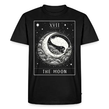Carte de Tarot Sacabambaspis poisson Meme lune - T-shirt Premium bio Homme - noir - Devant - Nico (187cm)