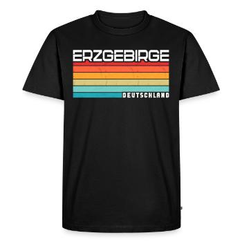 Ore Mountains - Men's Premium Organic T-Shirt - black - Front - Nico (187cm)