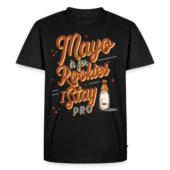 Mayonnaise Hater, Anti Mayonnaise, Mayo Hater - Men's Premium Organic T-Shirt - black - Front - Nico (187cm)