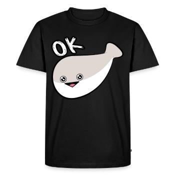 Sacabambaspis Face Fish Meme - Men's Premium Organic T-Shirt - black - Front - Nico (187cm)