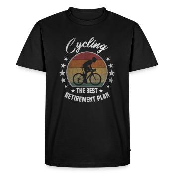 Best Retirement Plan Cycling Cycling Pension - Men's Premium Organic T-Shirt - black - Front - Nico (187cm)