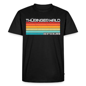 Forêt de Thuringe - T-shirt Premium bio Homme - noir - Devant - Nico (187cm)