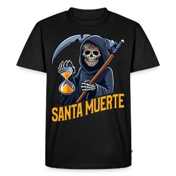Santisima Muerte Dia De Los Muertos Mexicain - T-shirt Premium bio Homme - noir - Devant - Nico (187cm)