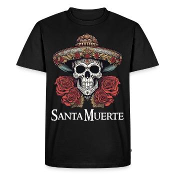Santisima Muerte Dia De Los Muertos Mexicain - T-shirt Premium bio Homme - noir - Devant - Nico (187cm)
