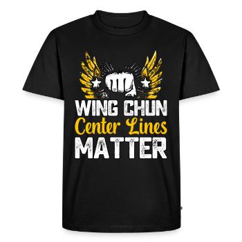 Wing Chun center lines matter - Men's Premium Organic T-Shirt - black - Front - Nico (187cm)