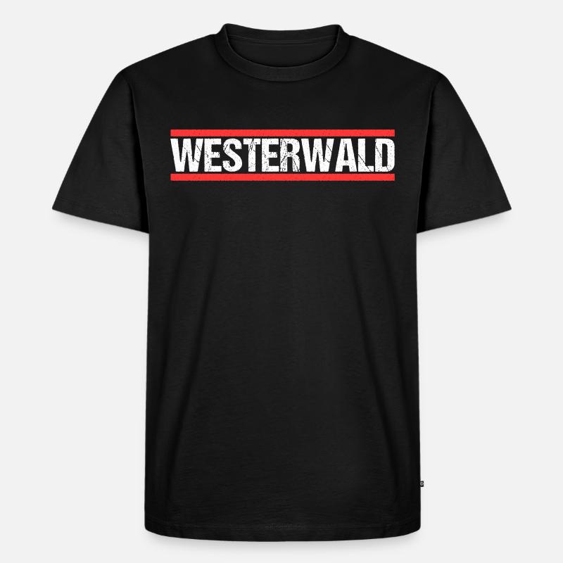 Westerwald - Männer Premium Bio T-Shirt - Schwarz