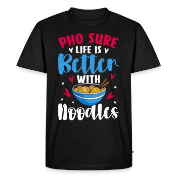 Vietnamese noodle soup - Men's Premium Organic T-Shirt - black - Front - Nico (187cm)