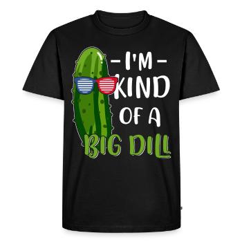 Cornichon végétarien végétalien - T-shirt Premium bio Homme - noir - Devant - Nico (187cm)